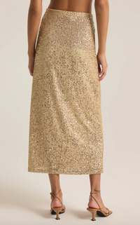 Zsup Sequin Midi Skirt-Champagne