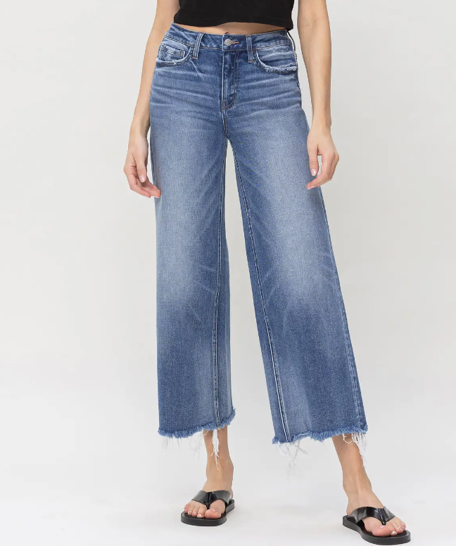 FM Ankle Length, wide leg denim