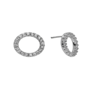 SA Circle CZ Earrings