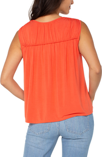 Ruched Shoulder Tank