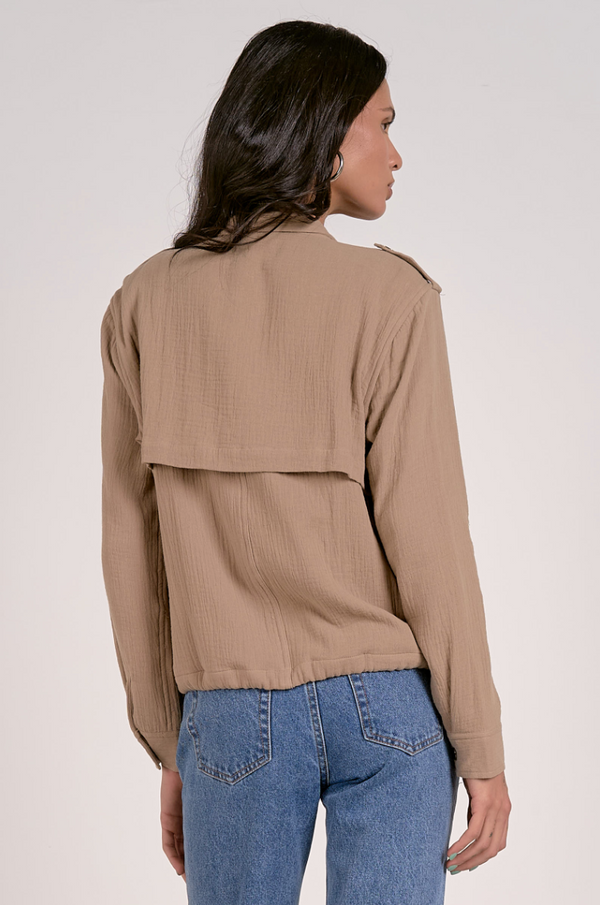Lightweight Gauze Jacket Light Olive