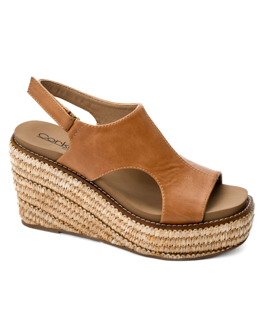 Freddie Platform Sandal-Cognac