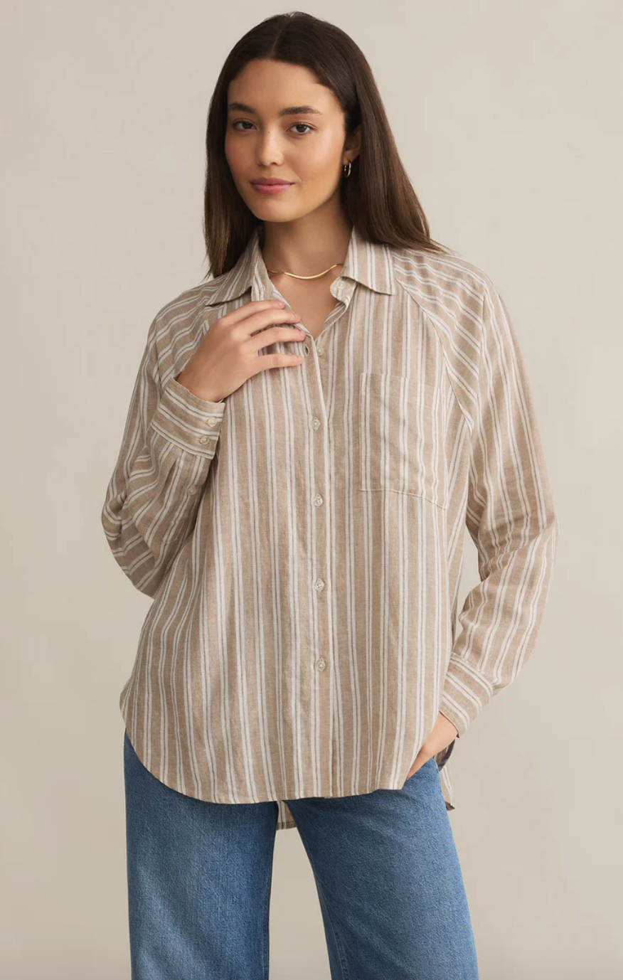 Perfect Linen Stripe Top