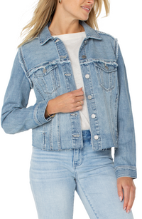 Multi Fray Denim Jacket