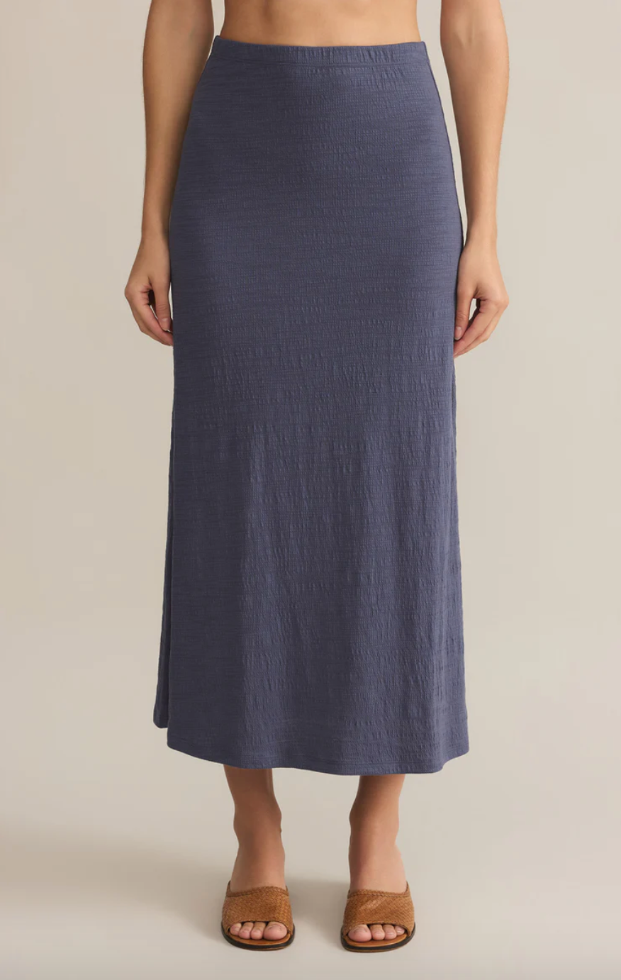 Delavine Textured Midi Skirt