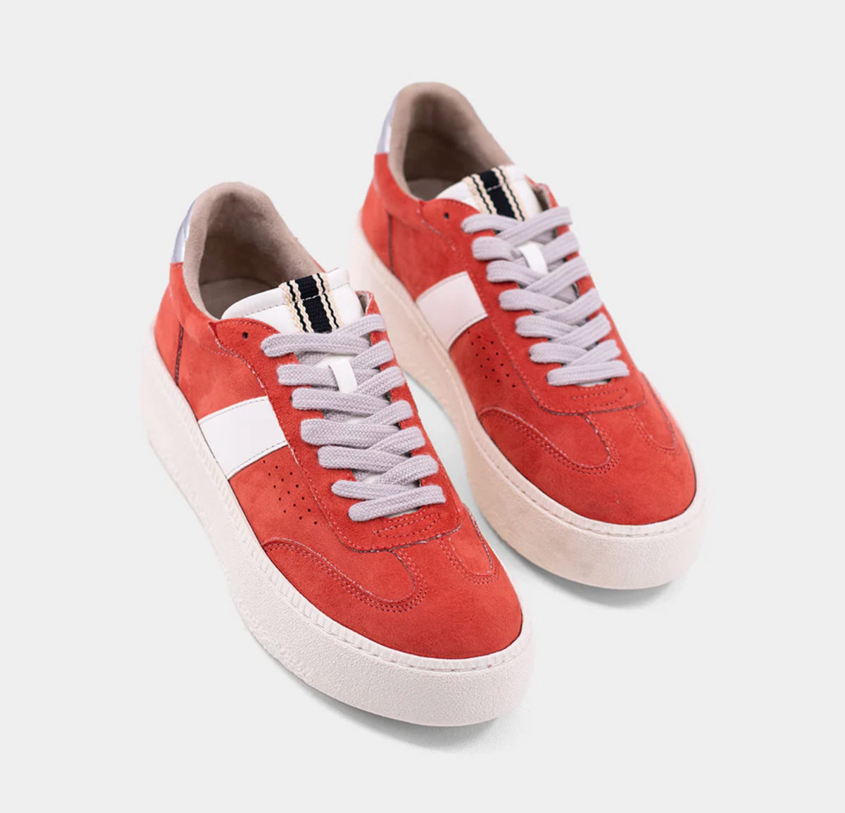 Coral Suede Platform Sneaker