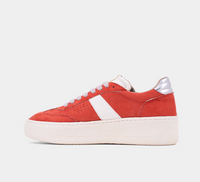 Coral Suede Platform Sneaker