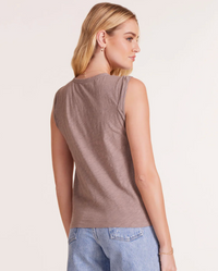 Rolled Sleeve Henley Tank