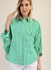 Batwing Button Up Blouse