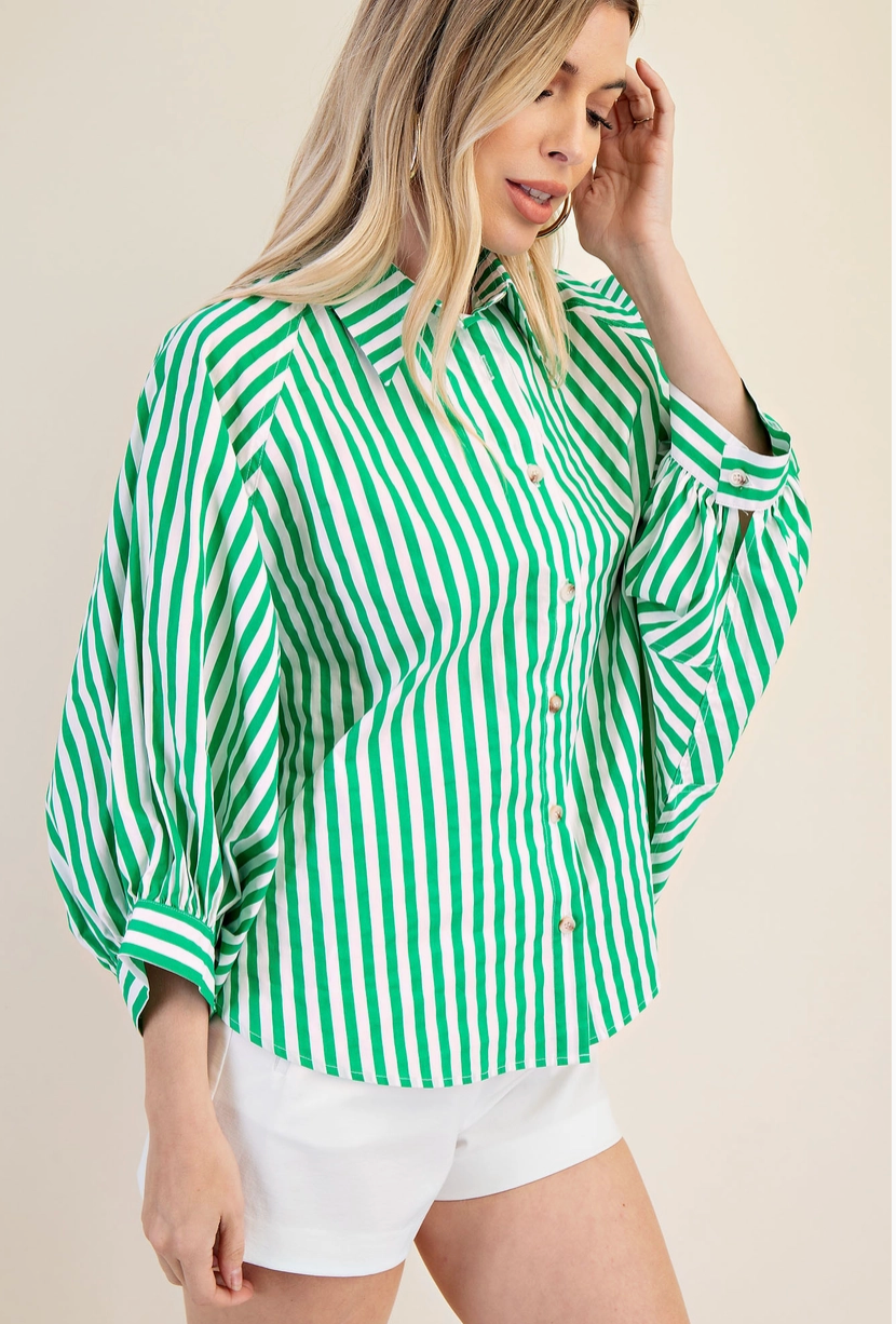 Batwing Button Up Blouse