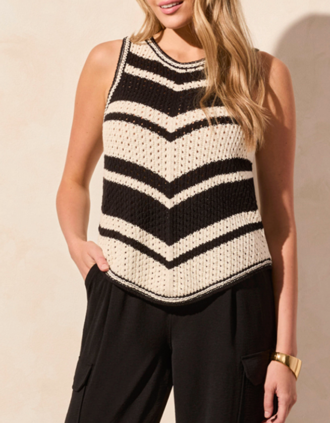 Open Knit Sweater Tank