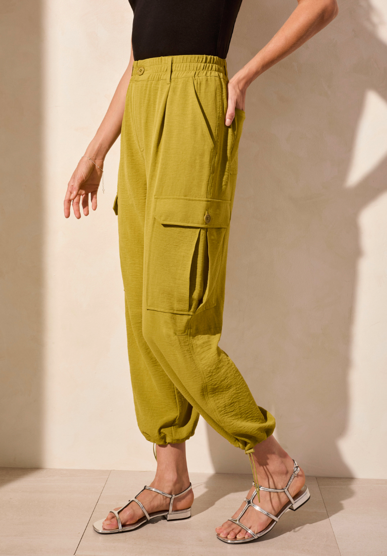 Flowy Cargo Pant-Aloe