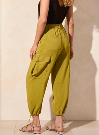 Flowy Cargo Pant-Aloe