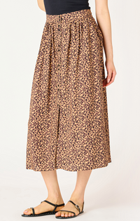 Leopard Print Midi Skirt