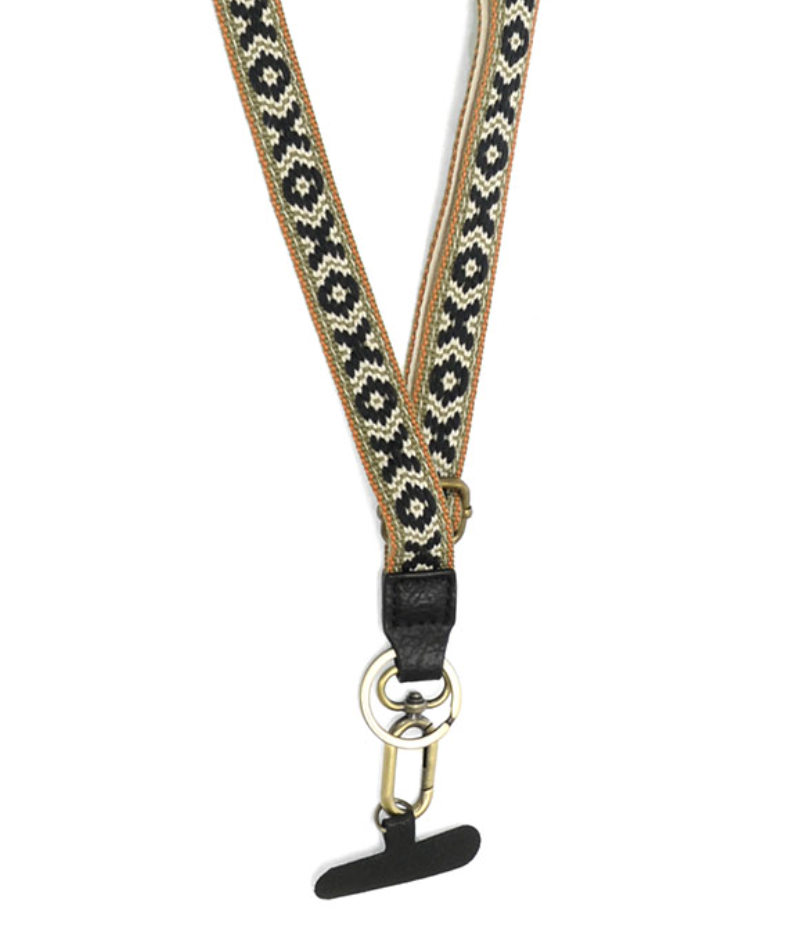 Neutral X's & O's Adjustable Lanyard