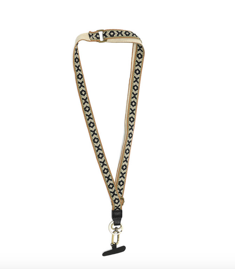 Neutral X's & O's Adjustable Lanyard