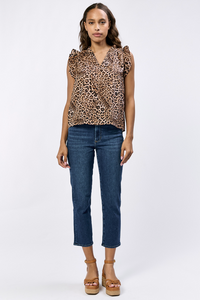 Sleeveless Leopard Blouse