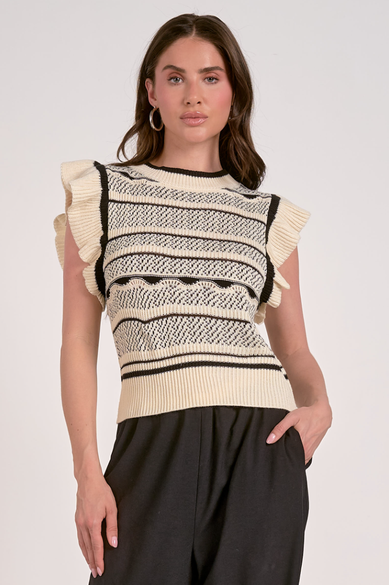 Flutter Sleeve Knit Tank