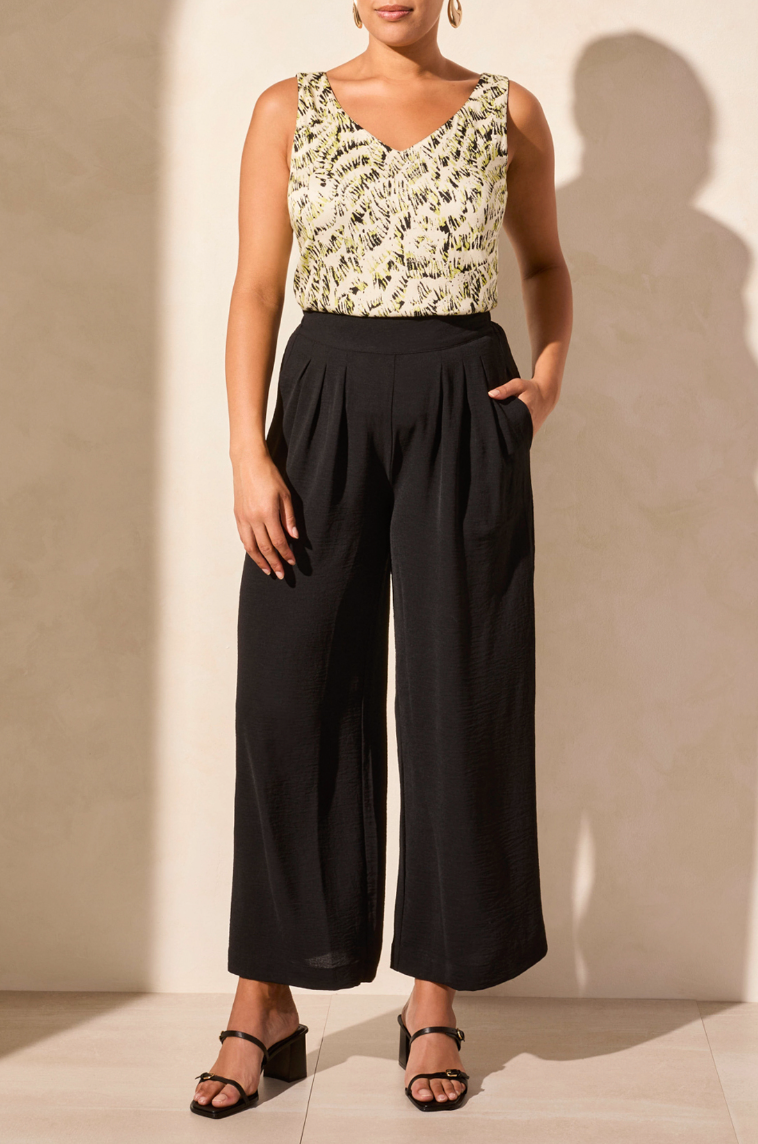 Elastic Waistband Flowy Pant