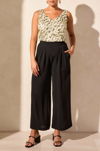 Elastic Waistband Flowy Pant