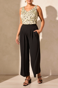 Elastic Waistband Flowy Pant