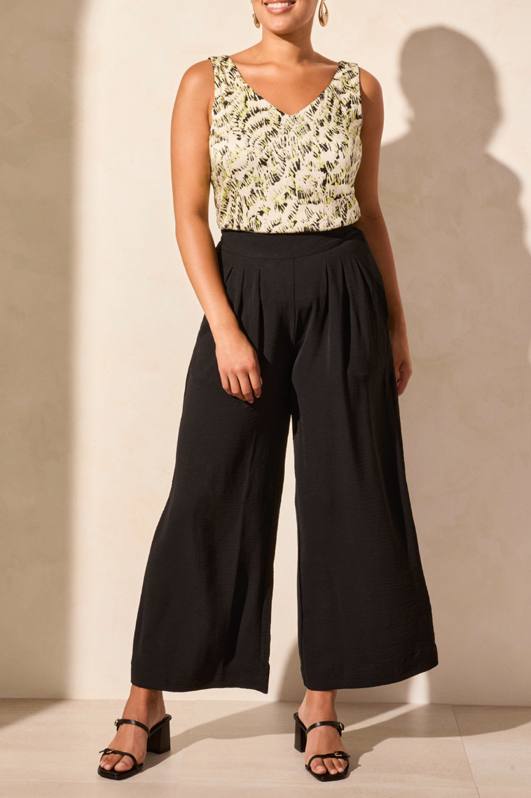 Elastic Waistband Flowy Pant