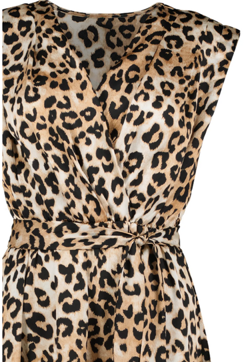 Leopard Midi Wrap Dress