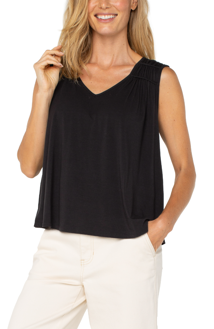 Ruched Shoulder Tank