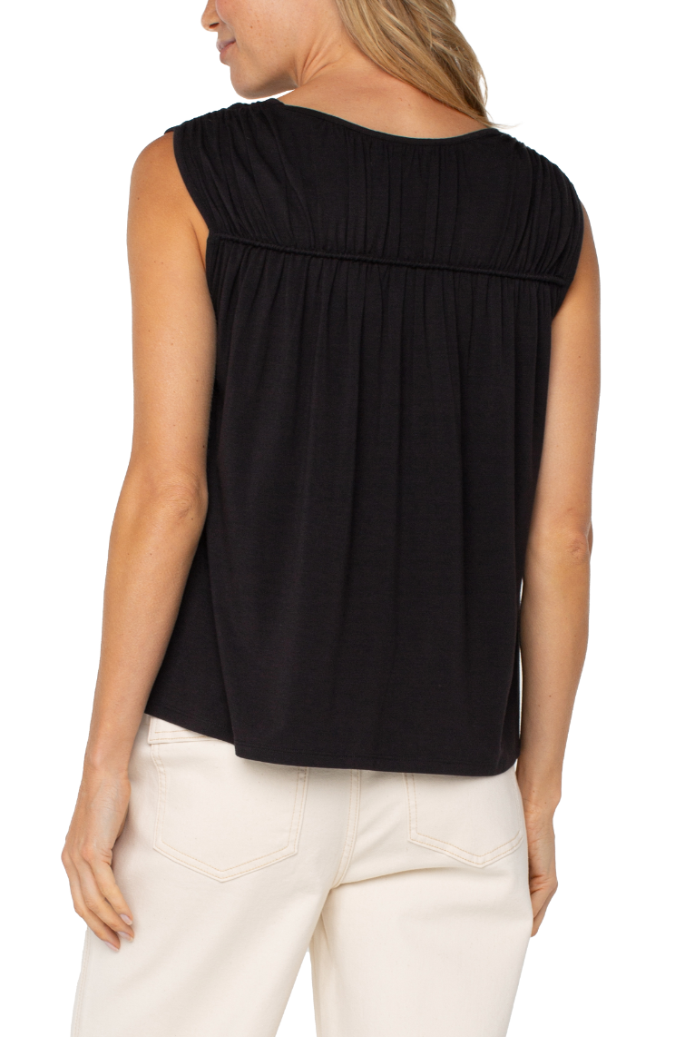 Ruched Shoulder Tank
