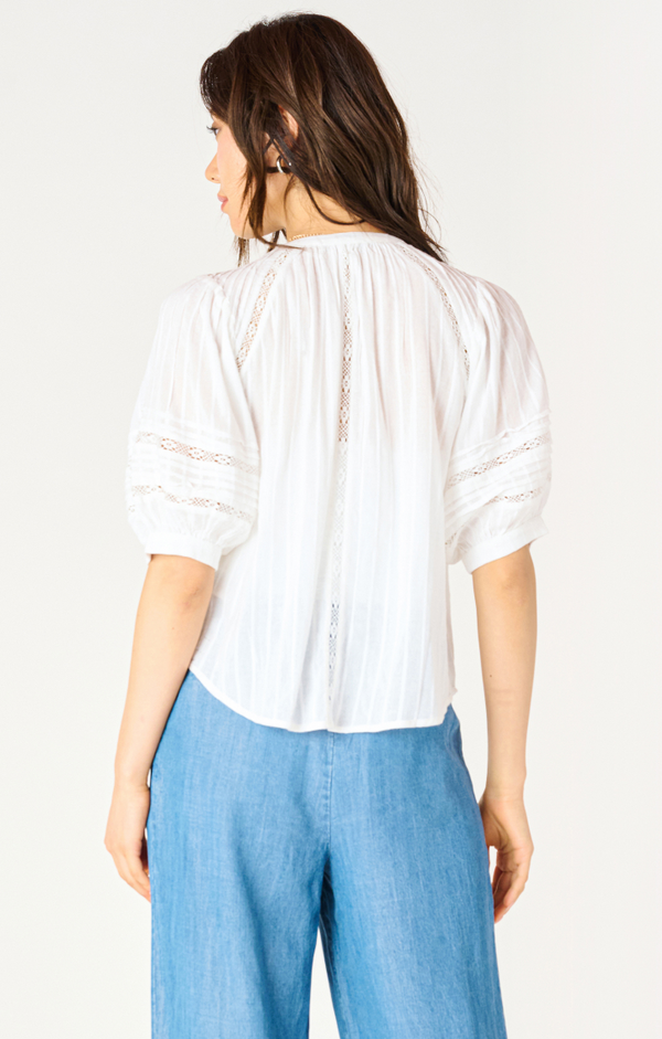 White Blouse w/ Lace Detail