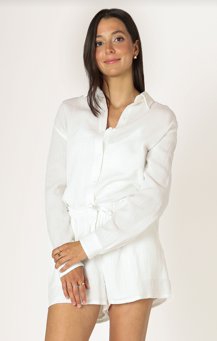 Gauze Button Down