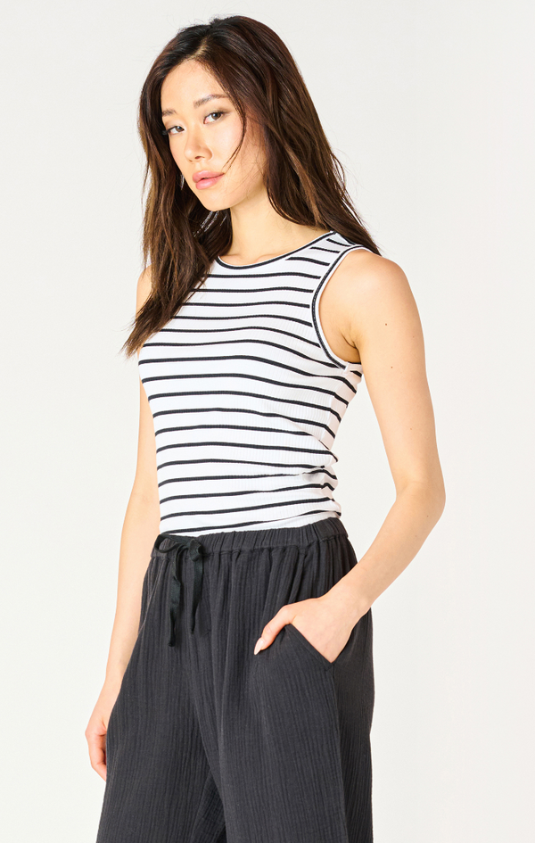 Ribbed Stripe Tank Top