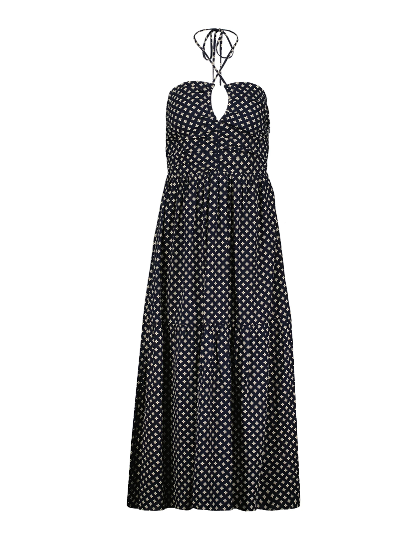 Bishop & Young Halter Fit-N-Flare Clover Print Dress K1FDW2463I Style Niche Boutique Bishop & Young Halter Fit-N-Flare Clover Print Dress K1FDW2463I Style Niche Boutique