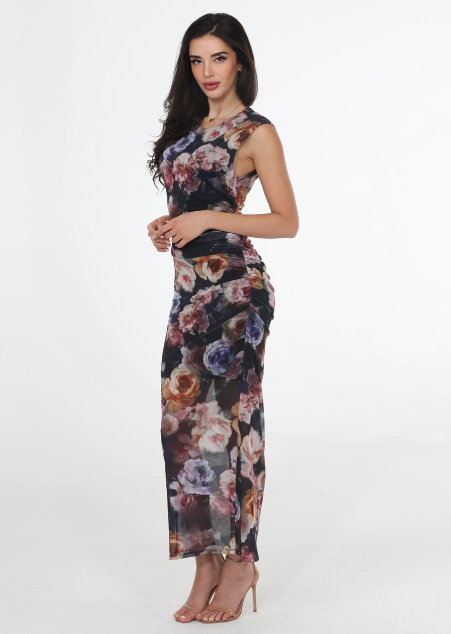 slim fit dress slacks Flattering Unique Ditsy Floral Bohemian Maxi Dress main image 0