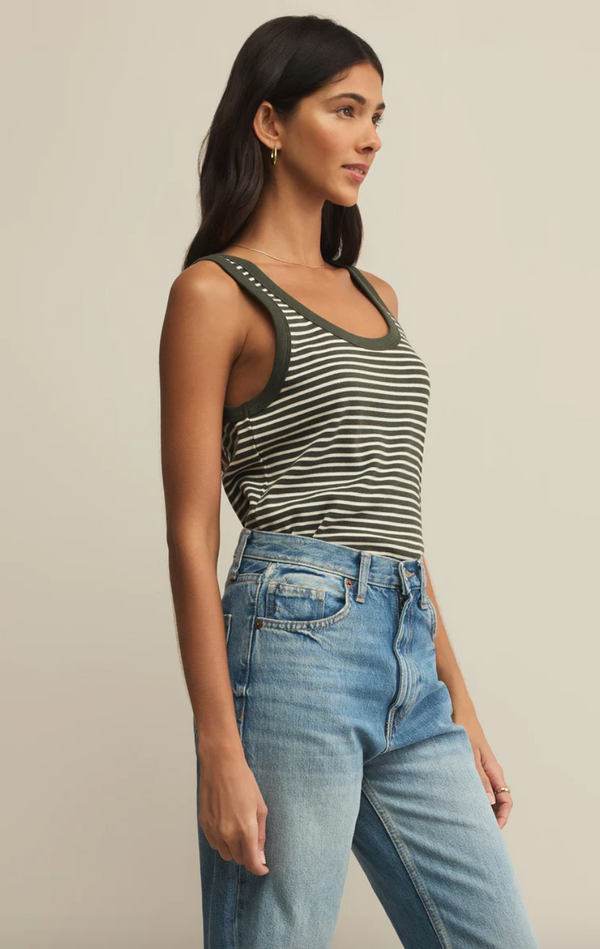 Elin Stripe Rib Tank