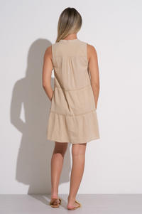 Sleeveless Sand Swing Dress