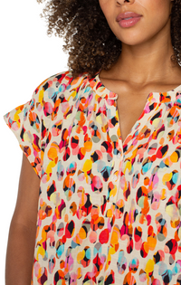 Multi Color Speckled Blouse