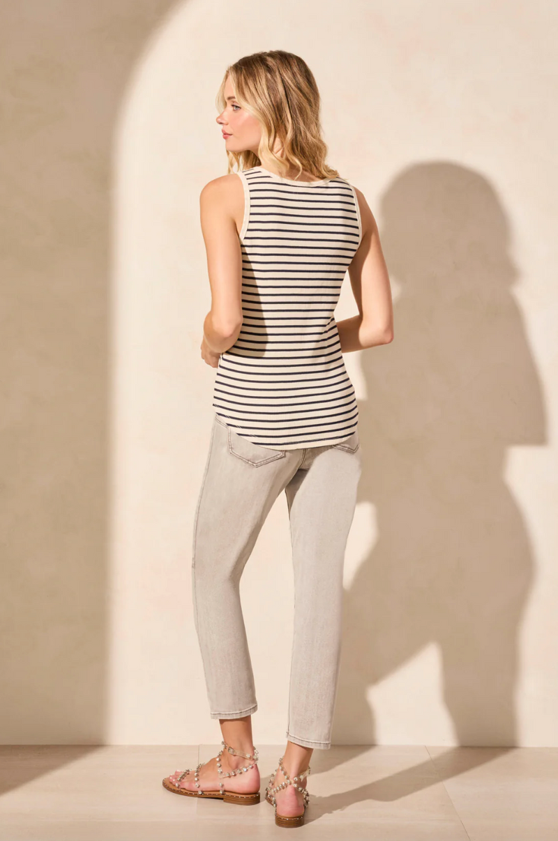 Tribal Nautical Stripe Henley Tank