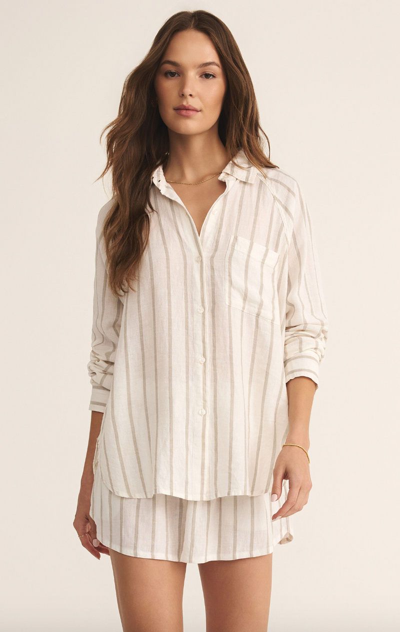 Z Supply Perfect Linen Striped Top