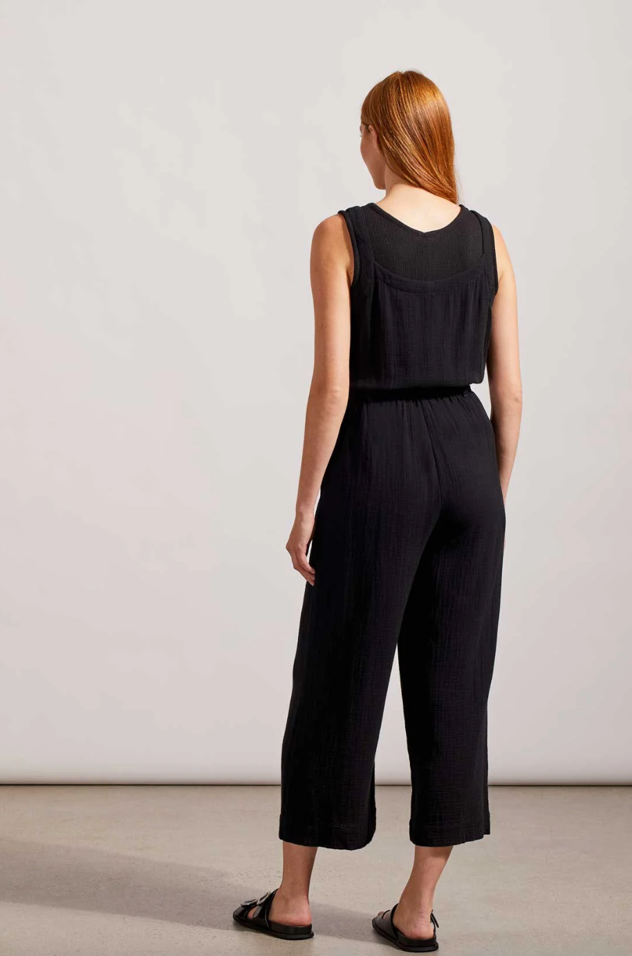 Tribal Button Front Gauze Jumpsuit