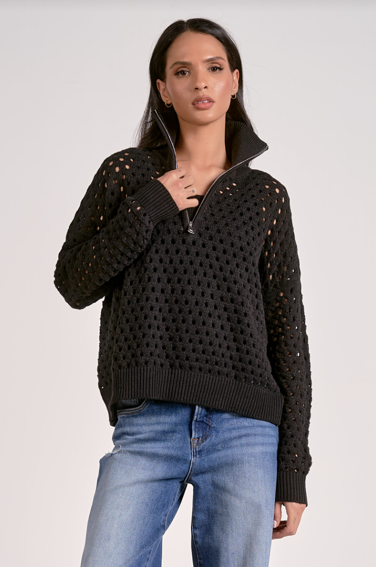 Elan Open Knit 1/4 Zip
