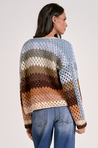 Elan Stripe Crochet Sweater