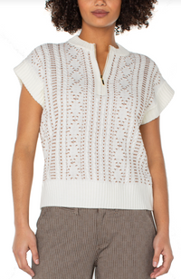 Liverpool Cap Sleeve Sweater Top