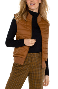 Liverpool Slvless Quilted Sweater Vest