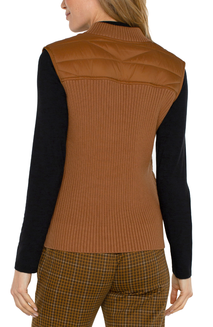 Liverpool Slvless Quilted Sweater Vest