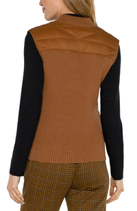 Liverpool Slvless Quilted Sweater Vest