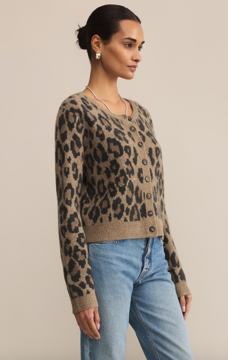 Z Supply Leopard Button Up Cardigan