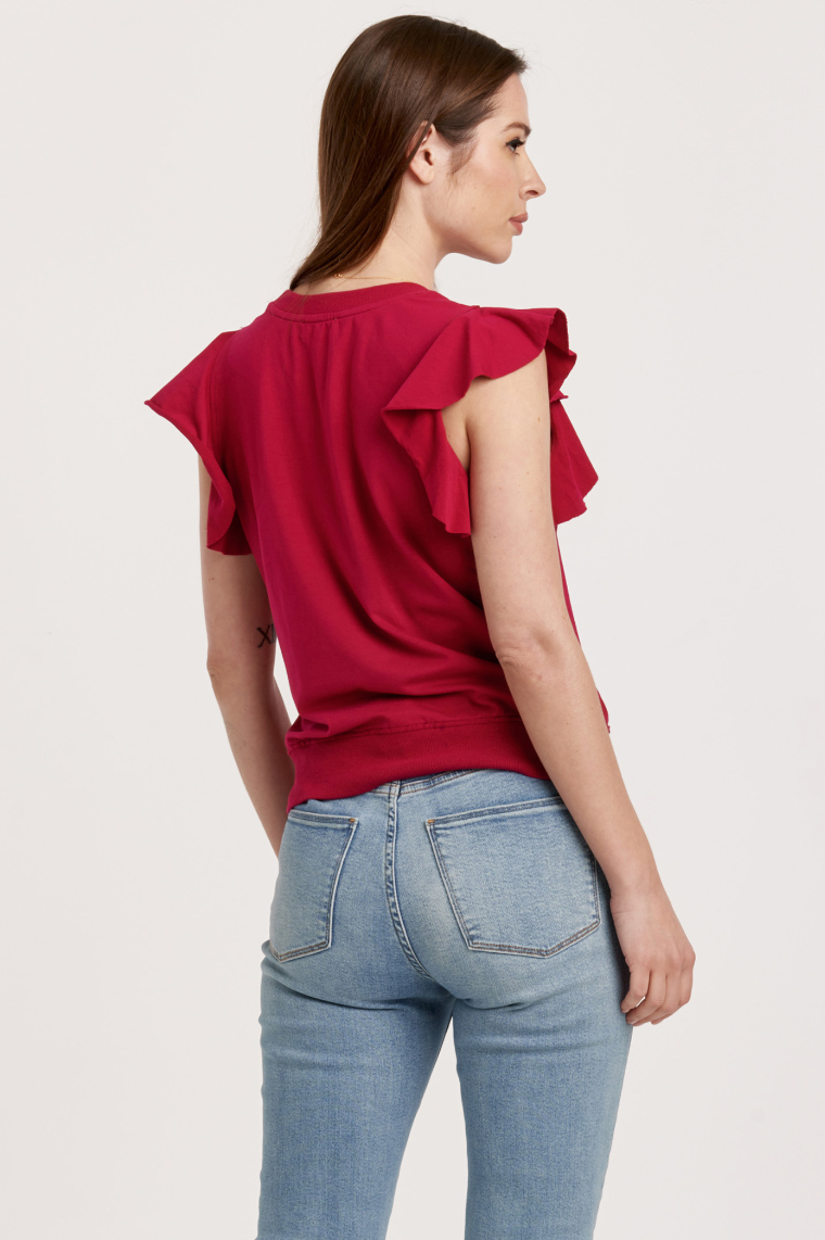 AL Layla Sleeveless Sweatshirt-ruby