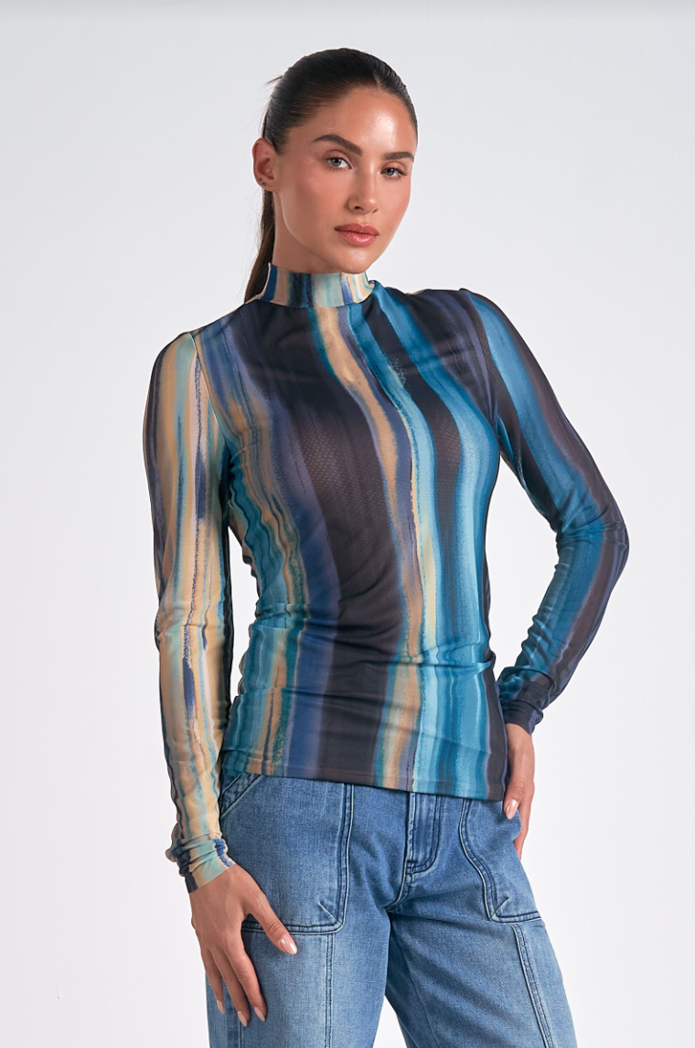 ELN Watercolor LS Mockneck