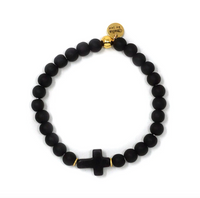 JEN Cross Onyx Stone Bracelet